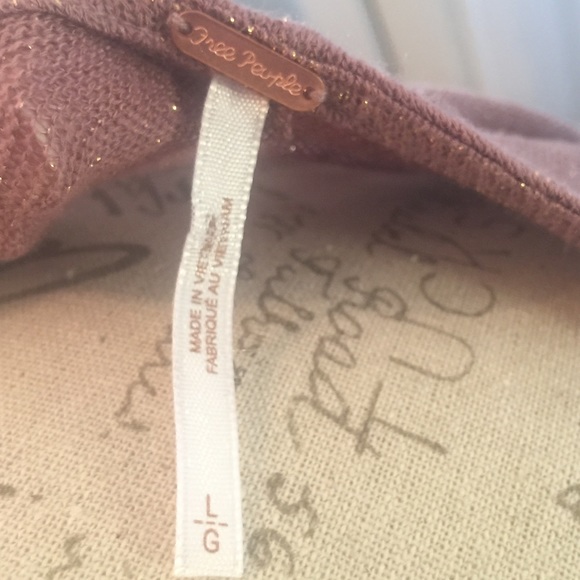 Free People Cowl Neck Long Sleeve top LG NWT - Picture 3 of 6